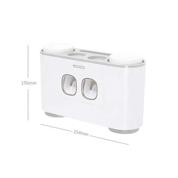 Automatic Toothbrush Holder with Toothpaste Squeezer Plastic