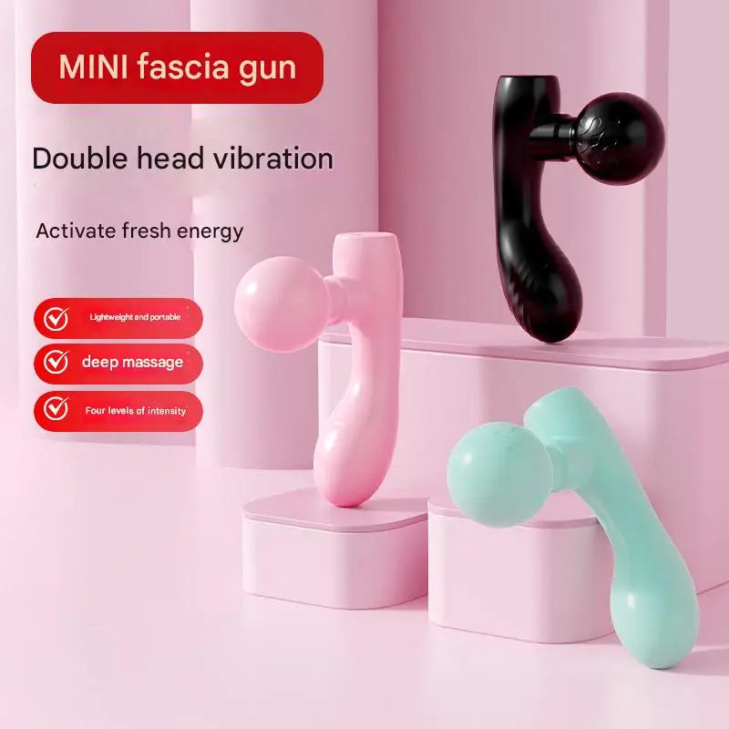 Mini Massage Gun Portable Deep Tissue Muscle Massager Double Head