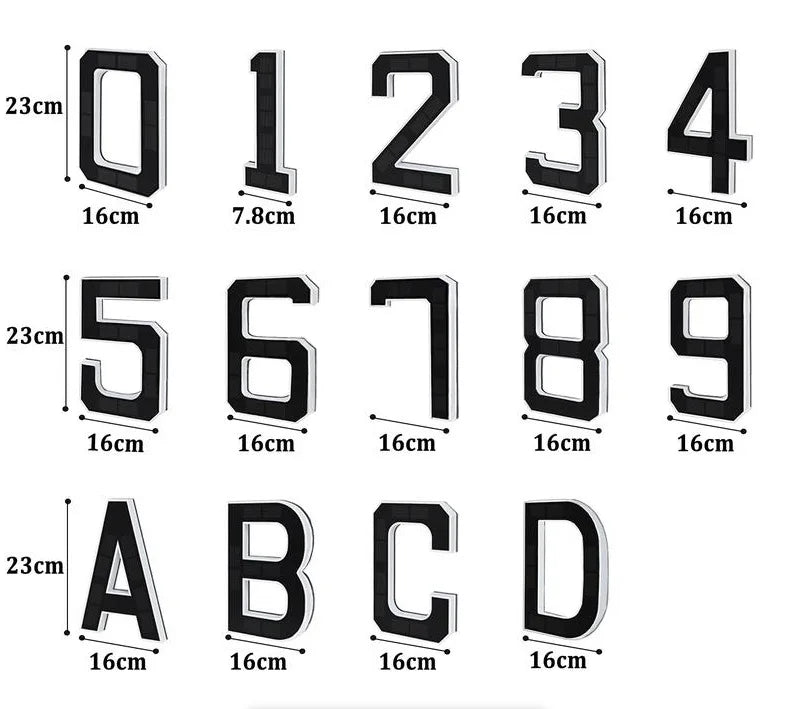Waterproof LED Solar Address Number Sign