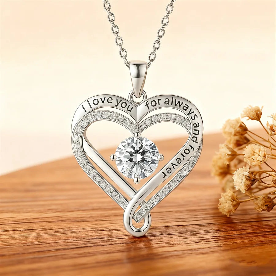 Novirasine Eternal Heart Double Layered Necklace