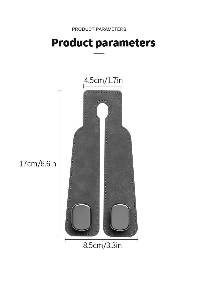 Car Seat Back Double Headrest Hook – Universal Car Organizer Hanger for Bags, Groceries & Accessories