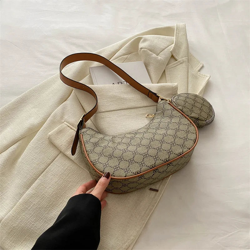 Fashion Luxury Branded Ladies PU Leather Cross Body Tote Bag