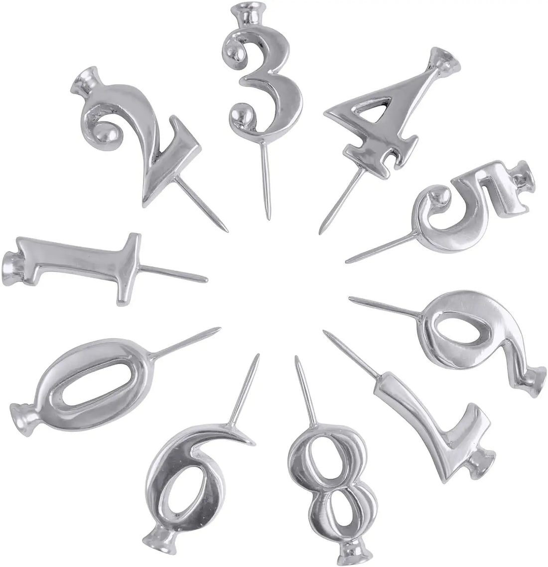 Reusable Metal Number Candle Holders for Birthday Party Cake