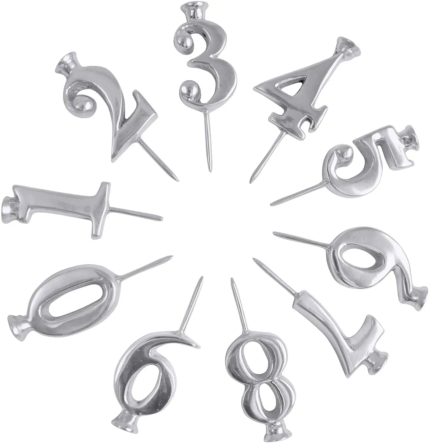 Reusable Metal Number Candle Holders for Birthday Party Cake