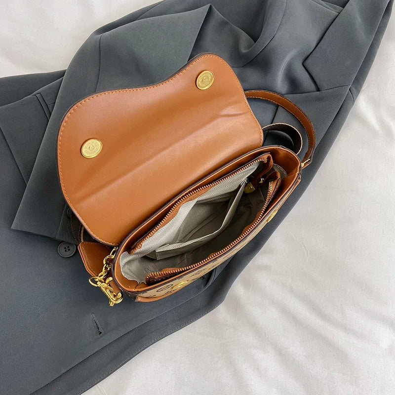 Luxurious Famous Brand Women's Designer Crossbody Bag PU Vintage