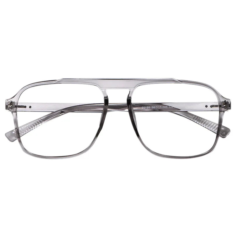 New TR Big Frame Vintage Square Full-Rim Lightweight Geometric Pattern Plastic Lenses Unisex Glasses 85199 Optical Wholesale