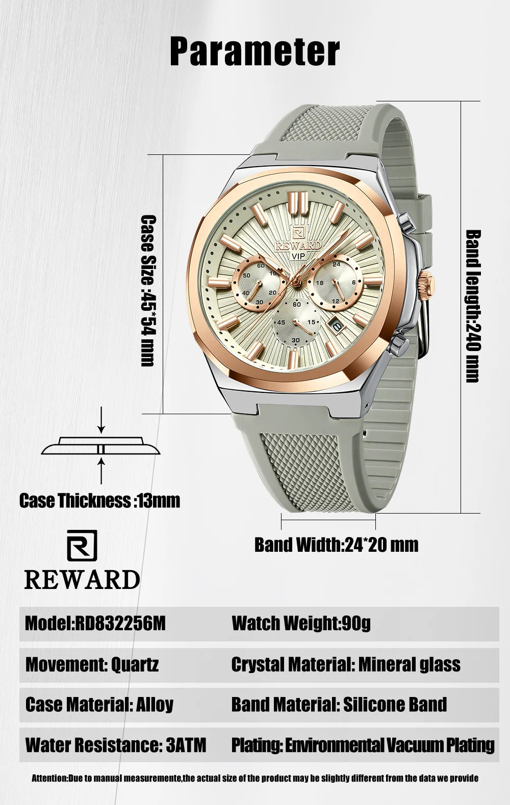 Reward Men's Quartz Sports Watches - Stylish & Exquisite