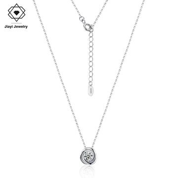Gold Plated Moissanite Pendant Necklace