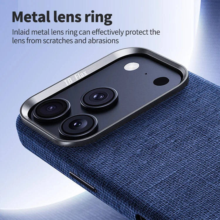 Premium Magnetic Linen iPhone Case - Shockproof Design