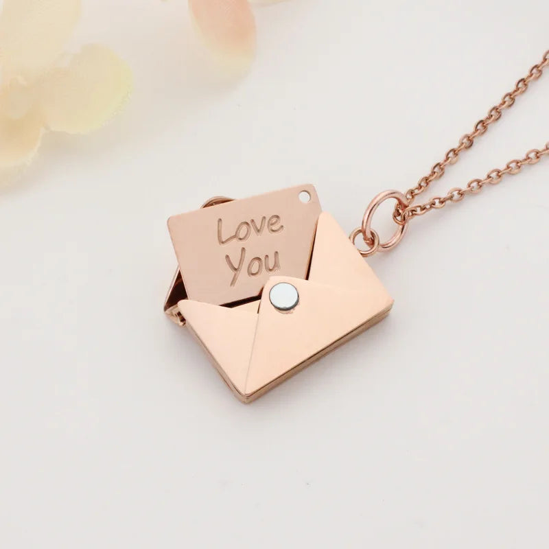 Love You Envelope Necklace - Fine Jewelry