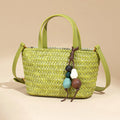 New Summer Macaron Market Woven Tote Bag Trendy Versatile