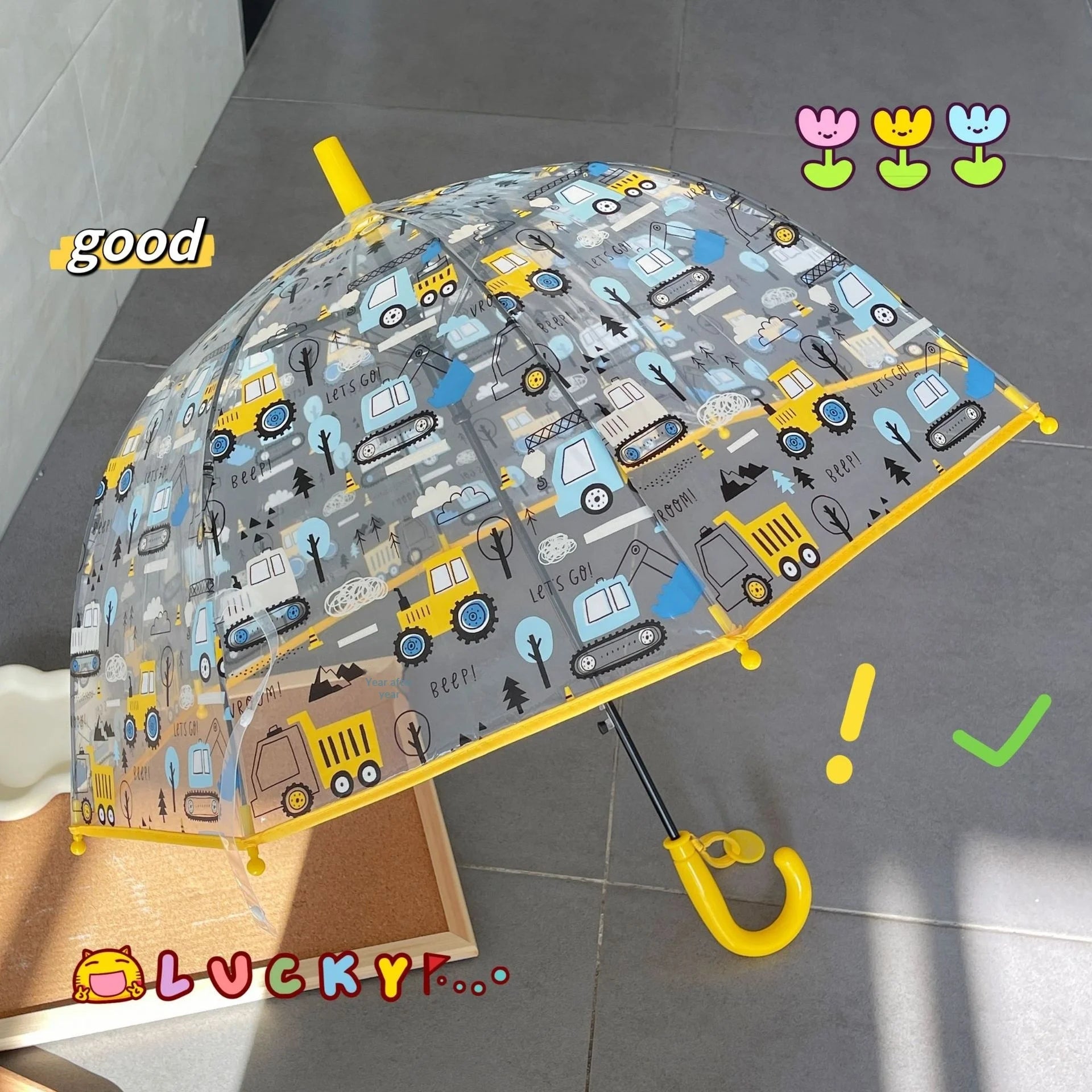 Engineering Vehicle Girls' Kindergarten Primary School Students umbrella
