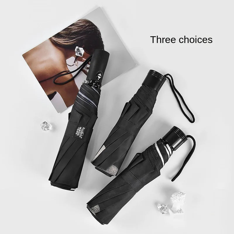Creative Distinctive Three-Fold Silver Glue Manual Sun Middle Finger umbrella