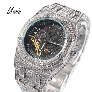 Black Gold Iced Out Mechanical Watches