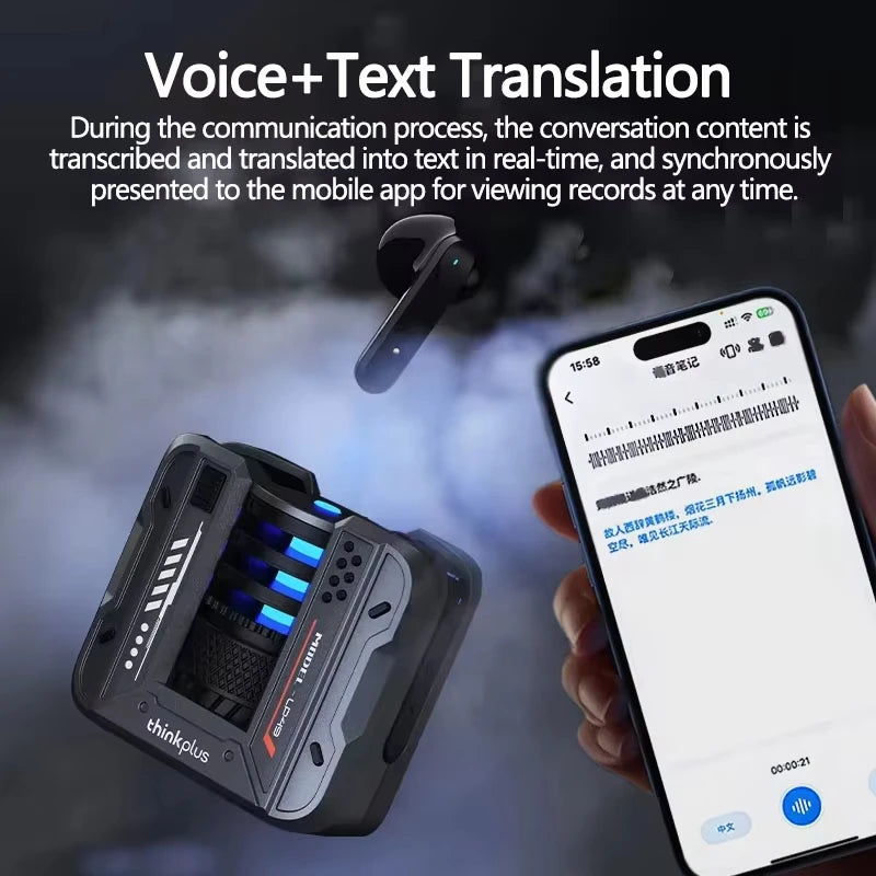 Original Lenovo LP49 AI Multilingual Translation Earphones Wireless