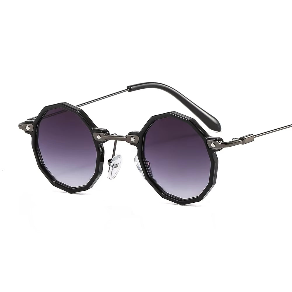 Retro Rivet Hollow Out Sunglasses – Punk One-Piece Shades for Women