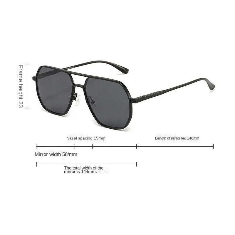 Luxury Metal Photochromic Glasses Men Women Polarized Night and Day