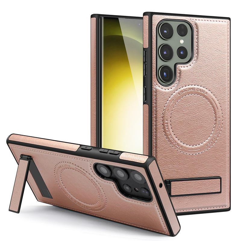 Japanese & Korean Style Magnetic Bracket Case for Samsung – Stylish Shockproof Stand Cover
