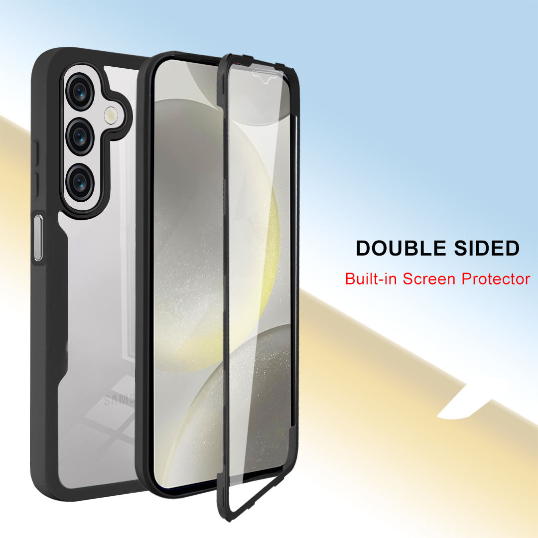 360° Full Protection Front & Back Phone Case for Samsung – Shockproof Transparent Cover