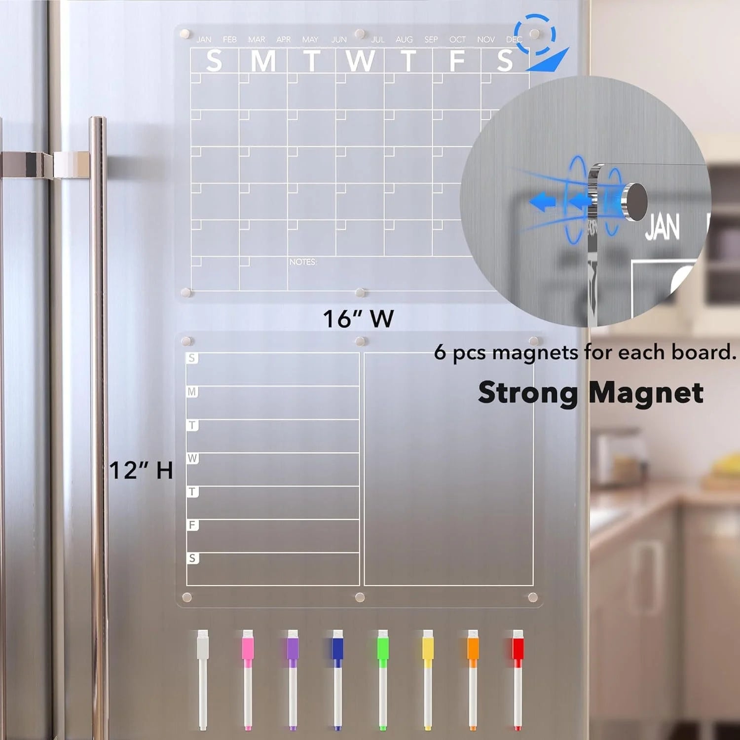 Magnetic Fridge Memo Planner Board