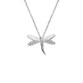 Elegant Silver Dragonfly Pendant Necklace