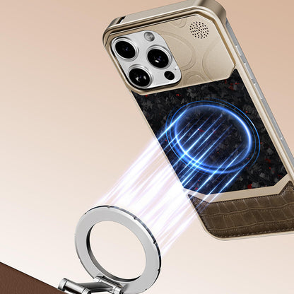 Luxury Satin Stitching Crocodile Pattern Aromatherapy Phone Case – Elegant Leather Protective Cover for iPhone