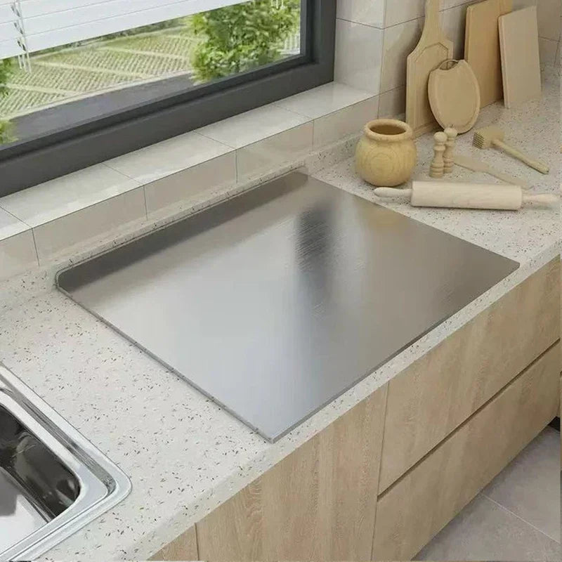 40x30 cm Double-Sided Rectangle Stainless Steel Chopping Block