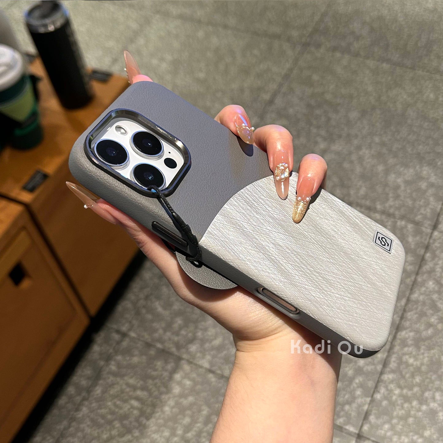 Premium Leather iPhone Case with Silk Texture & Metal Camera Frame | Supports Magnetic Charging