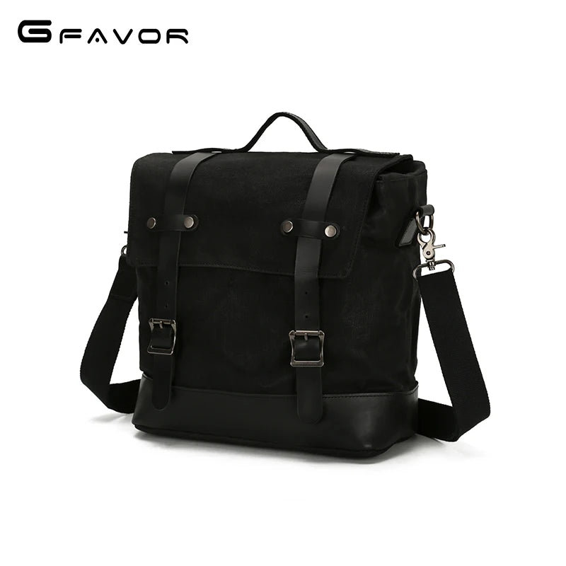 Vintage Canvas Leather Motorcycle Tool Bag