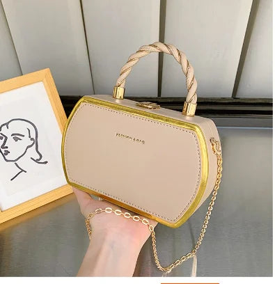 New Fashionable Women's One Shoulder PU Leather Handbag High