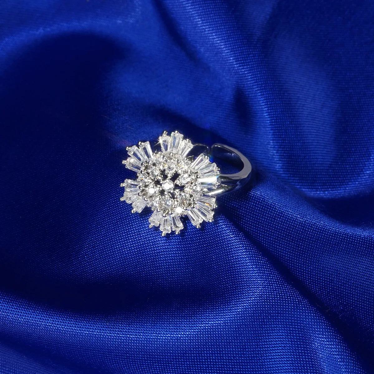 Minimalist Zircon Snow Flower Jewelry Set
