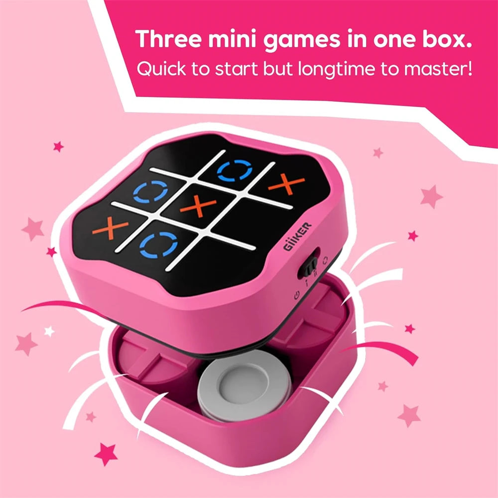 GiiKER Tic Tac Toe Bolt Game 3 in 1 Handheld Puzzle Game Travel Games