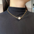 Minimalist Freshwater Pearl Clavicle Necklace