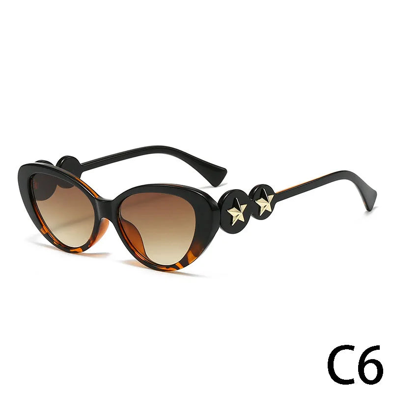 Unisex UV400 Cat Eye Sunglasses - Blue Frame