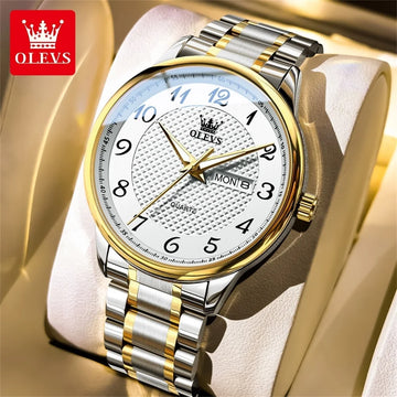 OLEVS 5667 Luxury Men's Stainless Steel Watch