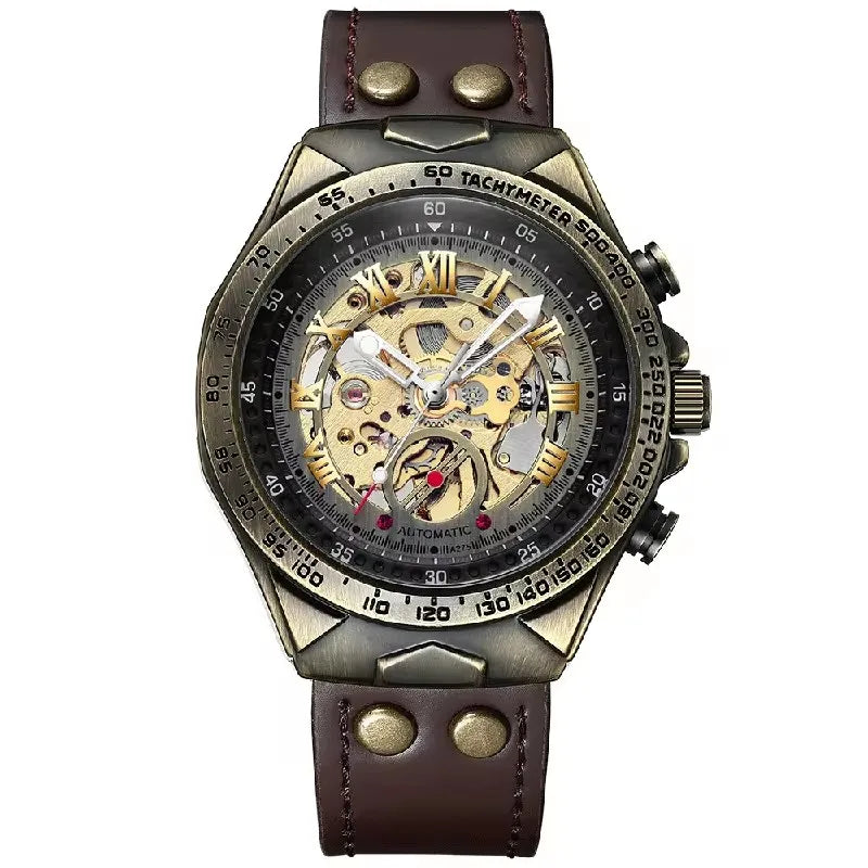 Waterproof Retro Skeleton Automatic Men's Watch