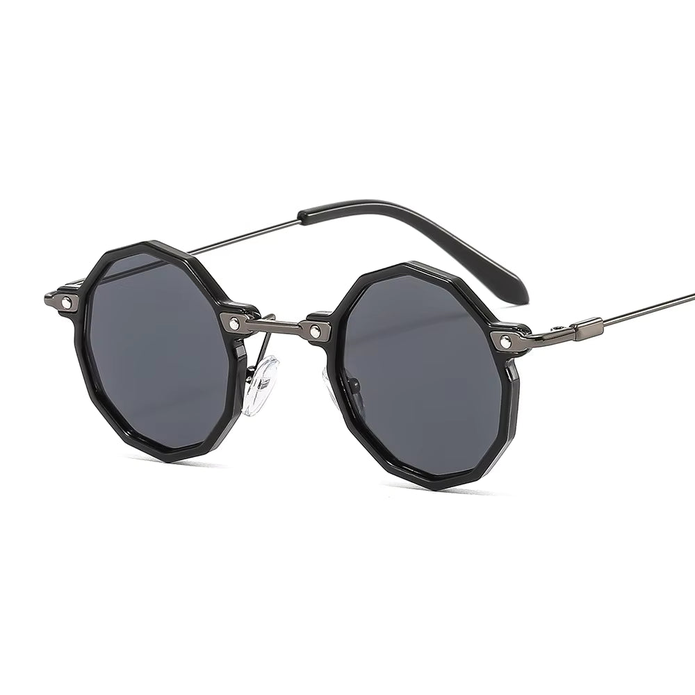 Retro Rivet Hollow Out Sunglasses – Punk One-Piece Shades for Women