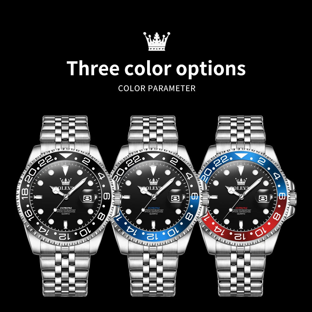 OLEVS Luxury Waterproof Quartz Sports Watch
