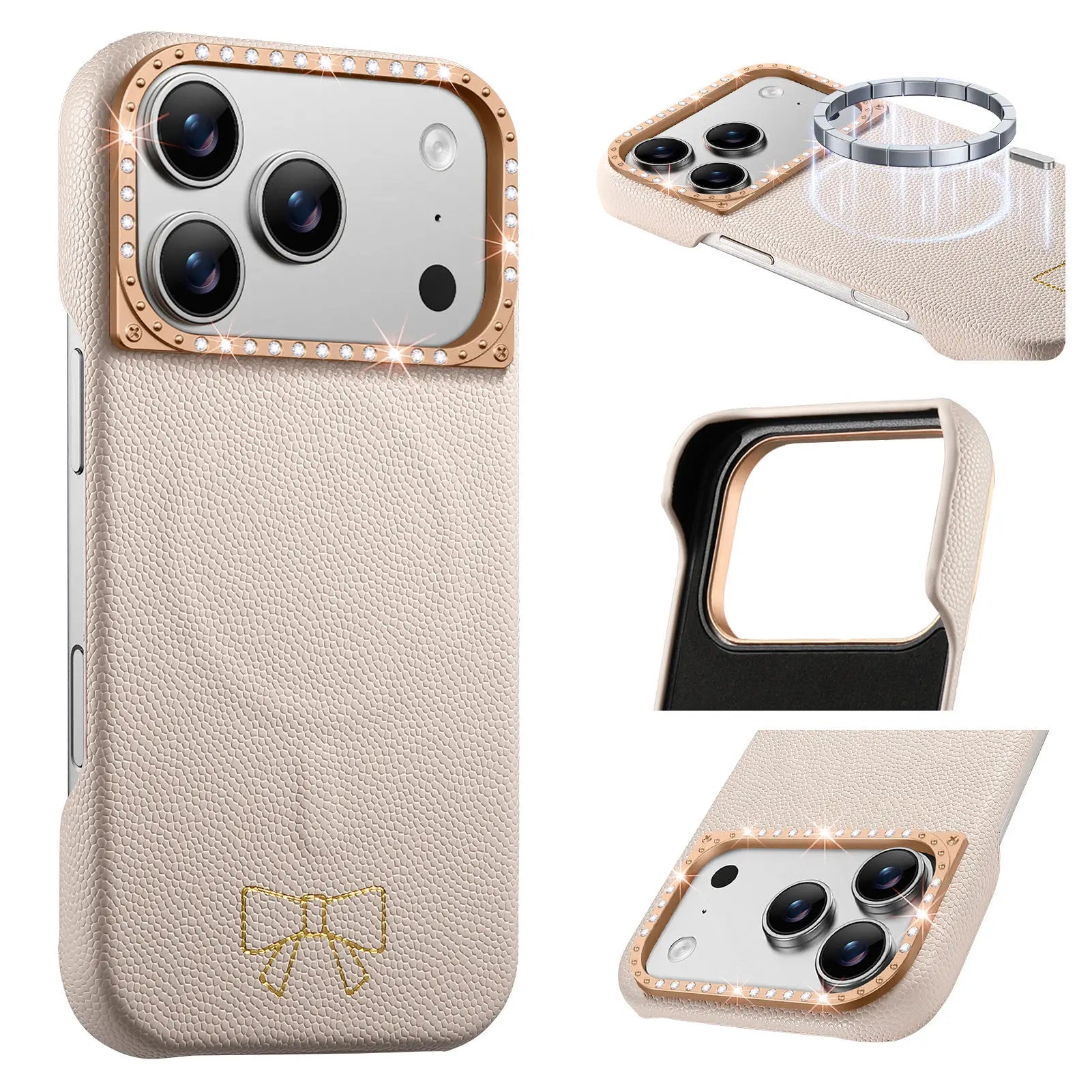 Fashion Magnetic PU Leather Girl Phone Cases for iPhone