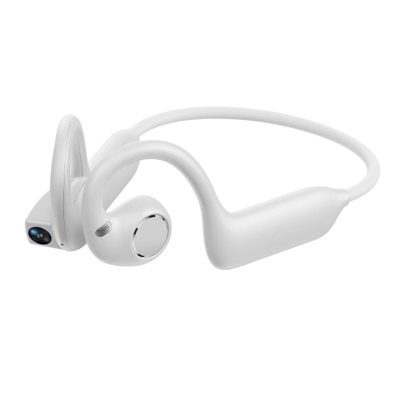 E12 Smart Open-Ear Headphones with 8MP Camera