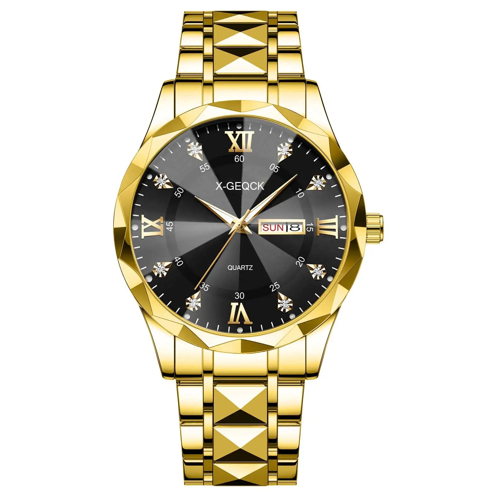 Men's Quartz Watch with Stainless Steel Band