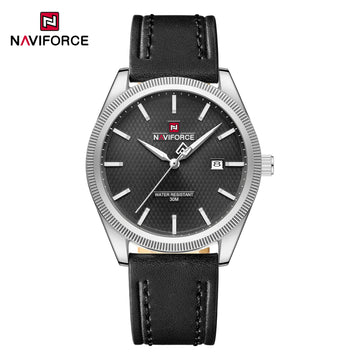 NAVIFORCE Men's Quartz Watch with Leather Strap