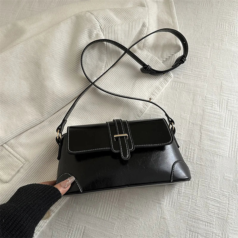 Women's Fashion Autumn Waterproof PU Leather Shoulder Bag