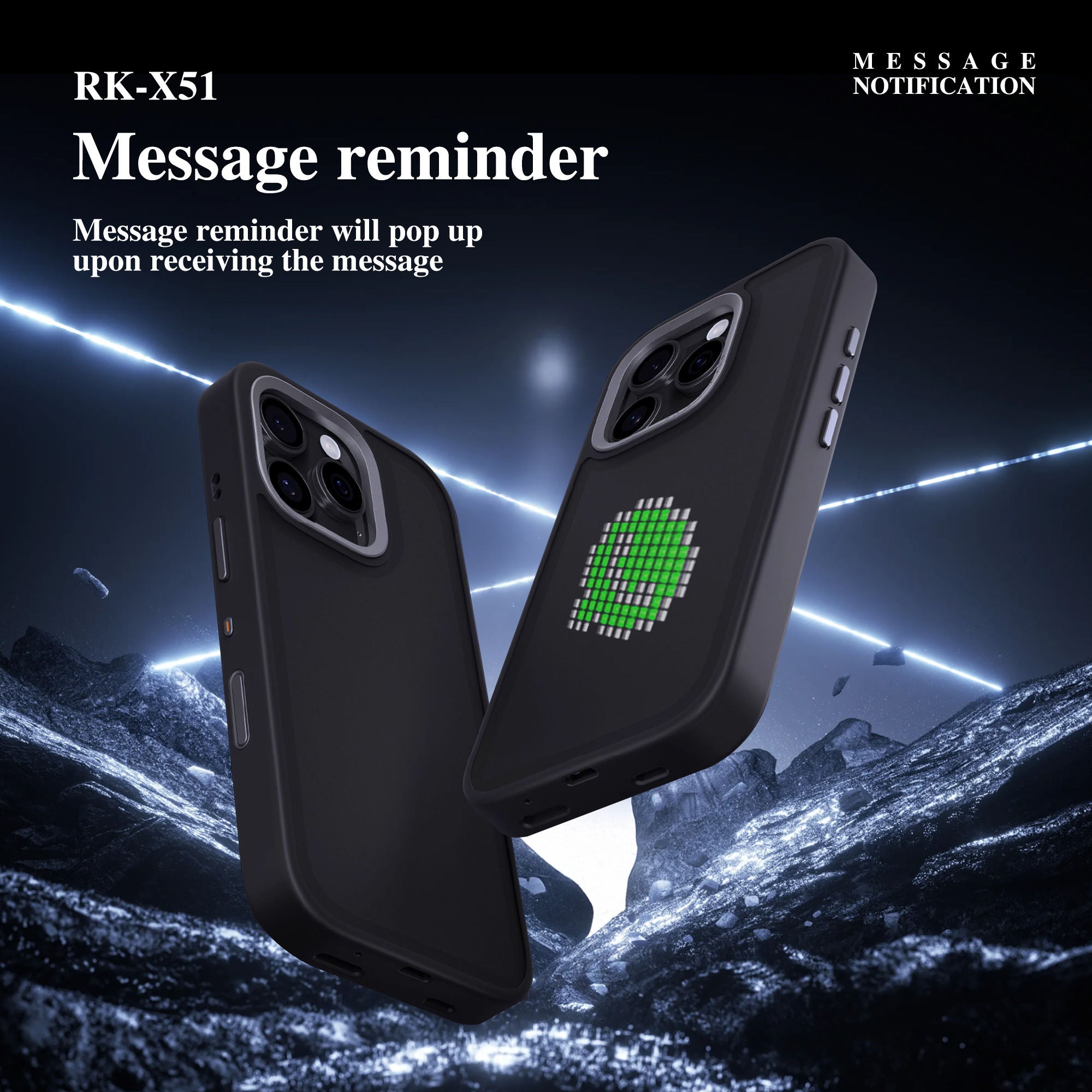 LED Screen DIY Phone Case – BT Transmission, Full Coverage for Smartphones