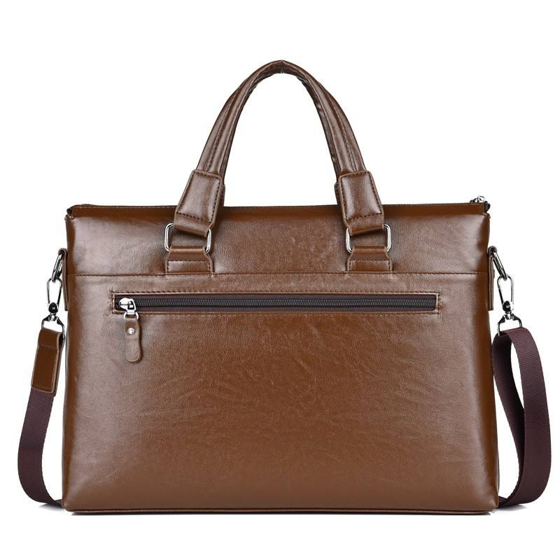 Men’s PU Leather Laptop Bag – Business Office Shoulder Briefcase & Handbag for Professionals