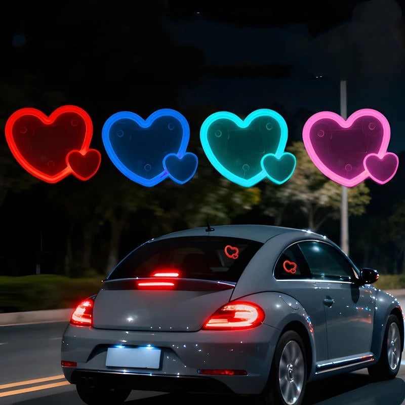 P5 Universal Decorative Light Heart - Shaped Car Safety Adjustable