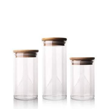 Household clear Glass Food Storage Jars Food Nut Storage Jar