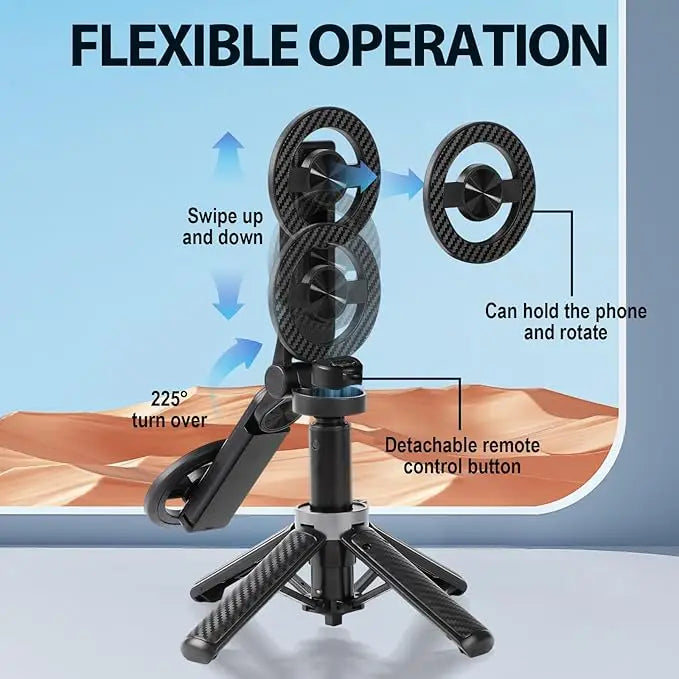 4 in 1 Multifunctional Magnetic Selfie Stick 360 Degrees Rotation