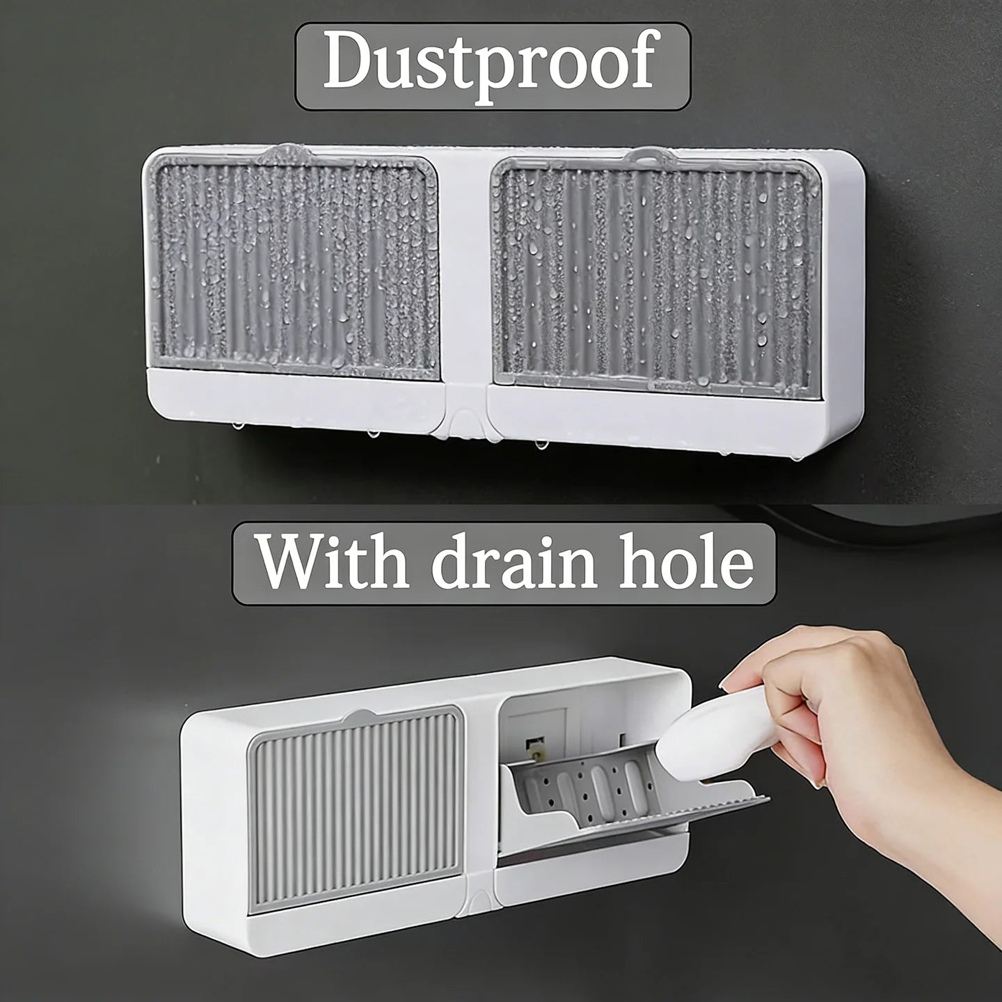 Self-Draining Wall Mounted Soap Holder
