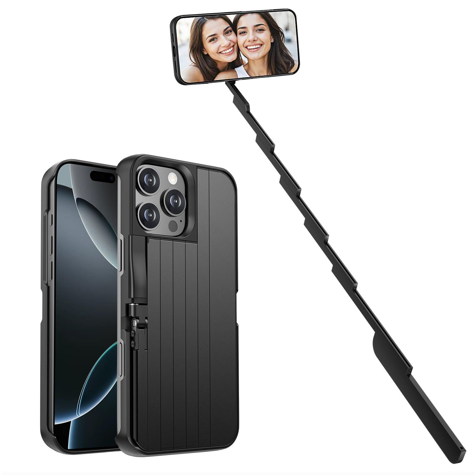 SnapCase 3-in-1 Smart Phone Case – Bluetooth Selfie Stick with Remote Control